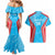 Custom Kuwait Cricket Couples Matching Mermaid Dress and Hawaiian Shirt Go Champions Grunge Style - Wonder Print Shop