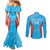 Custom Kuwait Cricket Couples Matching Mermaid Dress and Long Sleeve Button Shirt Go Champions Grunge Style