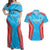 Custom Kuwait Cricket Couples Matching Off Shoulder Maxi Dress and Hawaiian Shirt Go Champions Grunge Style - Wonder Print Shop