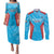 Custom Kuwait Cricket Couples Matching Puletasi and Long Sleeve Button Shirt Go Champions Grunge Style - Wonder Print Shop