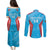 Custom Kuwait Cricket Couples Matching Puletasi and Long Sleeve Button Shirt Go Champions Grunge Style - Wonder Print Shop