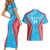 Custom Kuwait Cricket Couples Matching Short Sleeve Bodycon Dress and Hawaiian Shirt Go Champions Grunge Style - Wonder Print Shop