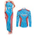 Custom Kuwait Cricket Couples Matching Tank Maxi Dress and Long Sleeve Button Shirt Go Champions Grunge Style - Wonder Print Shop