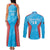 Custom Kuwait Cricket Couples Matching Tank Maxi Dress and Long Sleeve Button Shirt Go Champions Grunge Style - Wonder Print Shop