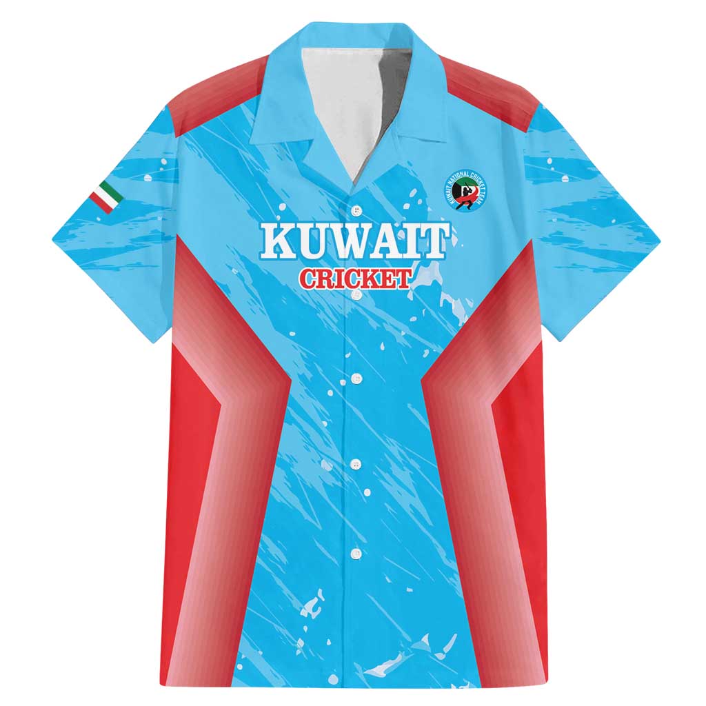 Custom Kuwait Cricket Family Matching Mermaid Dress and Hawaiian Shirt Go Champions Grunge Style - Wonder Print Shop