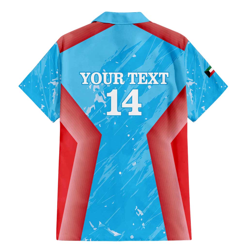 Custom Kuwait Cricket Family Matching Mermaid Dress and Hawaiian Shirt Go Champions Grunge Style - Wonder Print Shop