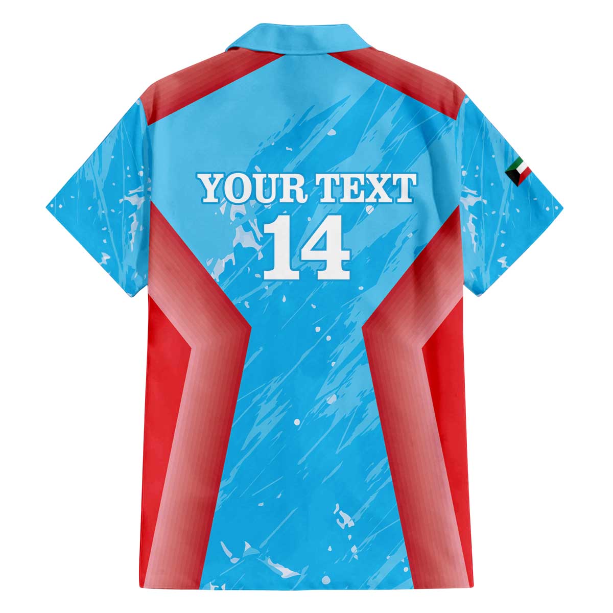 Custom Kuwait Cricket Family Matching Off The Shoulder Long Sleeve Dress and Hawaiian Shirt Go Champions Grunge Style - Wonder Print Shop