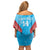 Custom Kuwait Cricket Family Matching Off Shoulder Short Dress and Hawaiian Shirt Go Champions Grunge Style - Wonder Print Shop