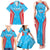 Custom Kuwait Cricket Family Matching Tank Maxi Dress and Hawaiian Shirt Go Champions Grunge Style - Wonder Print Shop