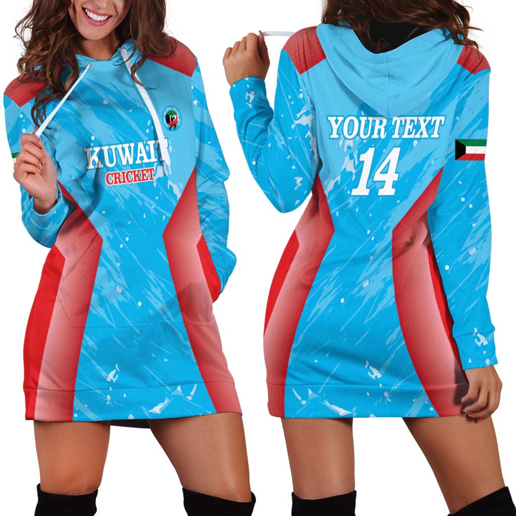 Custom Kuwait Cricket Hoodie Dress Go Champions Grunge Style - Wonder Print Shop