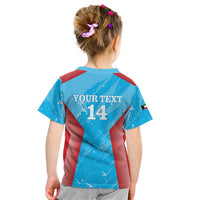 Custom Kuwait Cricket Kid T Shirt Go Champions Grunge Style - Wonder Print Shop