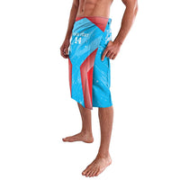 Custom Kuwait Cricket Lavalava Go Champions Grunge Style - Wonder Print Shop