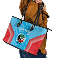 Custom Kuwait Cricket Leather Tote Bag Go Champions Grunge Style - Wonder Print Shop