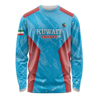 Custom Kuwait Cricket Long Sleeve Shirt Go Champions Grunge Style - Wonder Print Shop