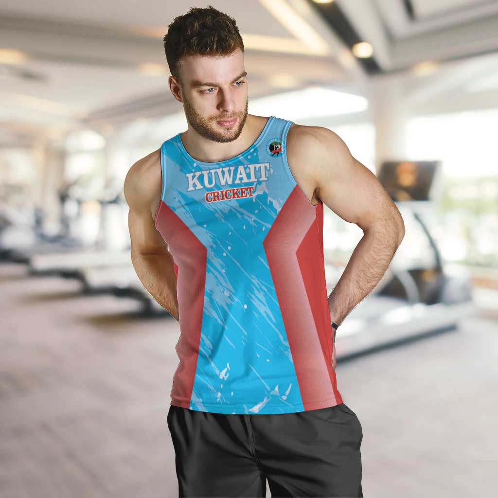 Custom Kuwait Cricket Men Tank Top Go Champions Grunge Style - Wonder Print Shop