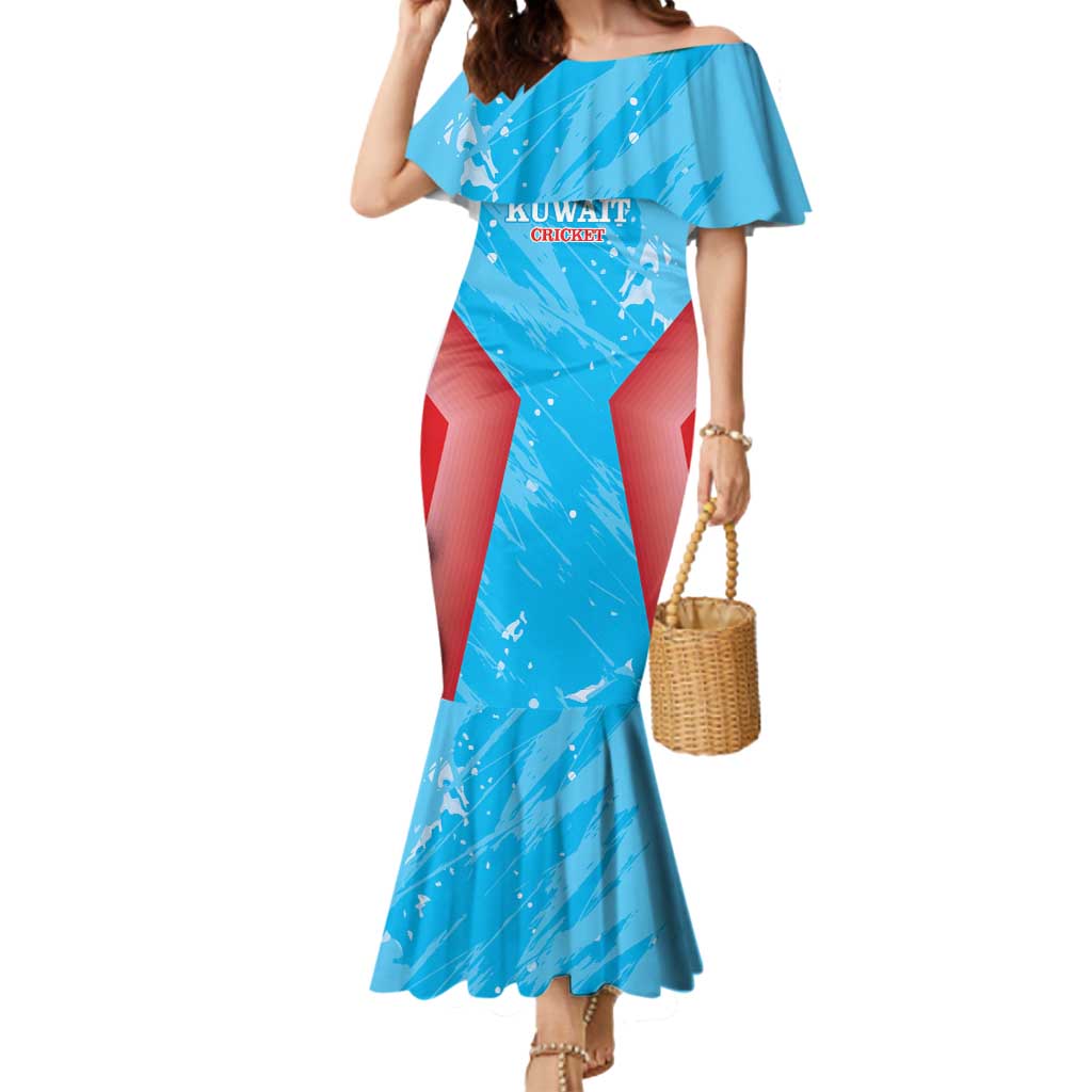 Custom Kuwait Cricket Mermaid Dress Go Champions Grunge Style - Wonder Print Shop