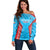Custom Kuwait Cricket Off Shoulder Sweater Go Champions Grunge Style - Wonder Print Shop
