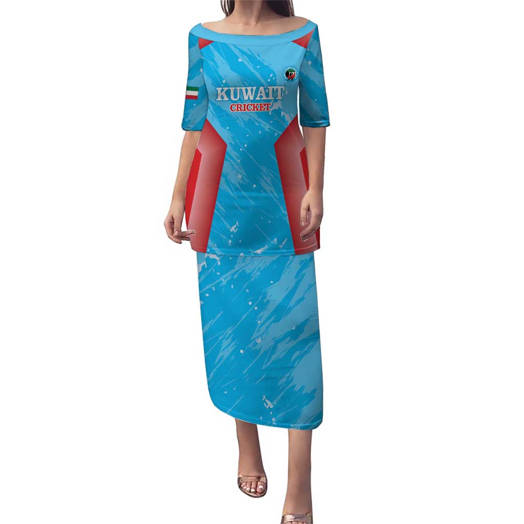 Custom Kuwait Cricket Puletasi Go Champions Grunge Style - Wonder Print Shop