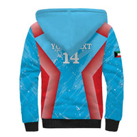 Custom Kuwait Cricket Sherpa Hoodie Go Champions Grunge Style - Wonder Print Shop