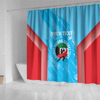 Custom Kuwait Cricket Shower Curtain Go Champions Grunge Style