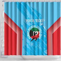 Custom Kuwait Cricket Shower Curtain Go Champions Grunge Style