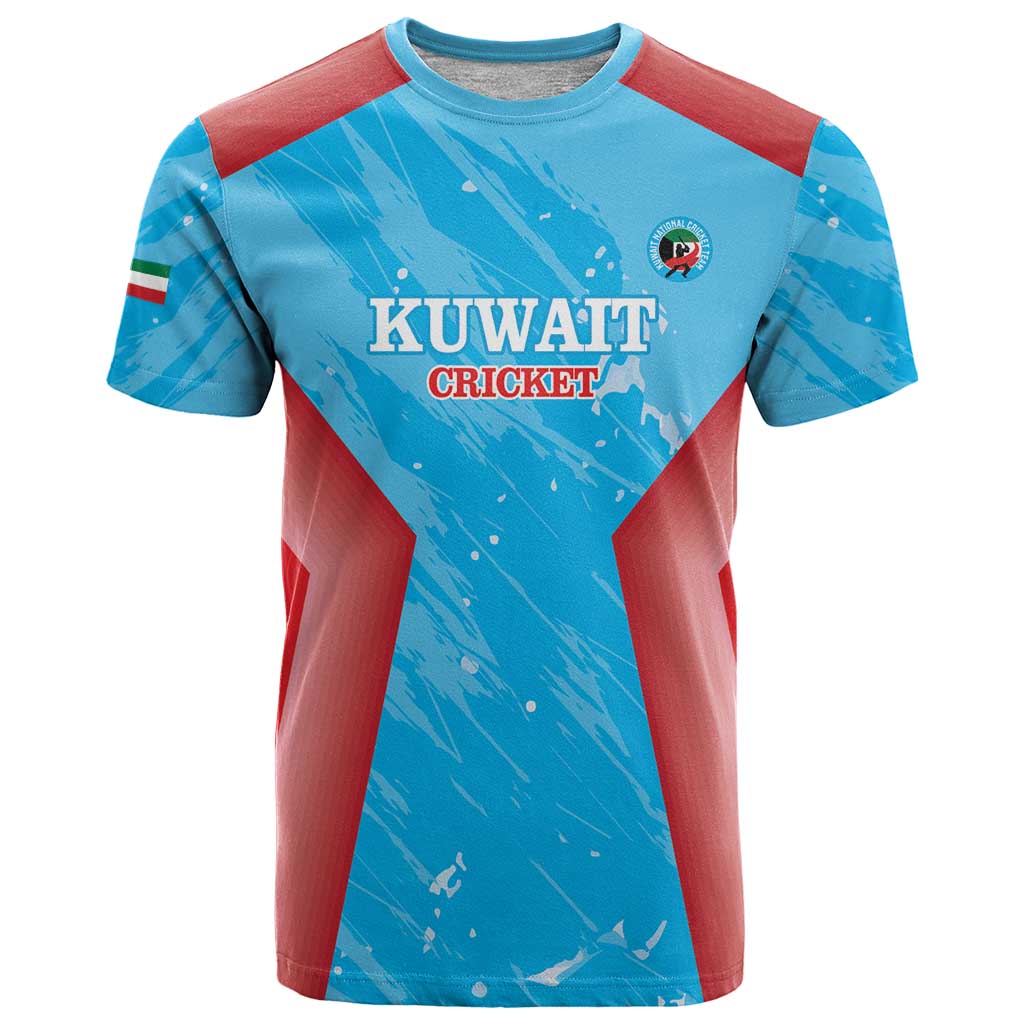 Custom Kuwait Cricket T Shirt Go Champions Grunge Style - Wonder Print Shop