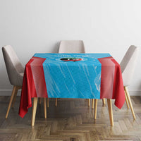 Custom Kuwait Cricket Tablecloth Go Champions Grunge Style - Wonder Print Shop