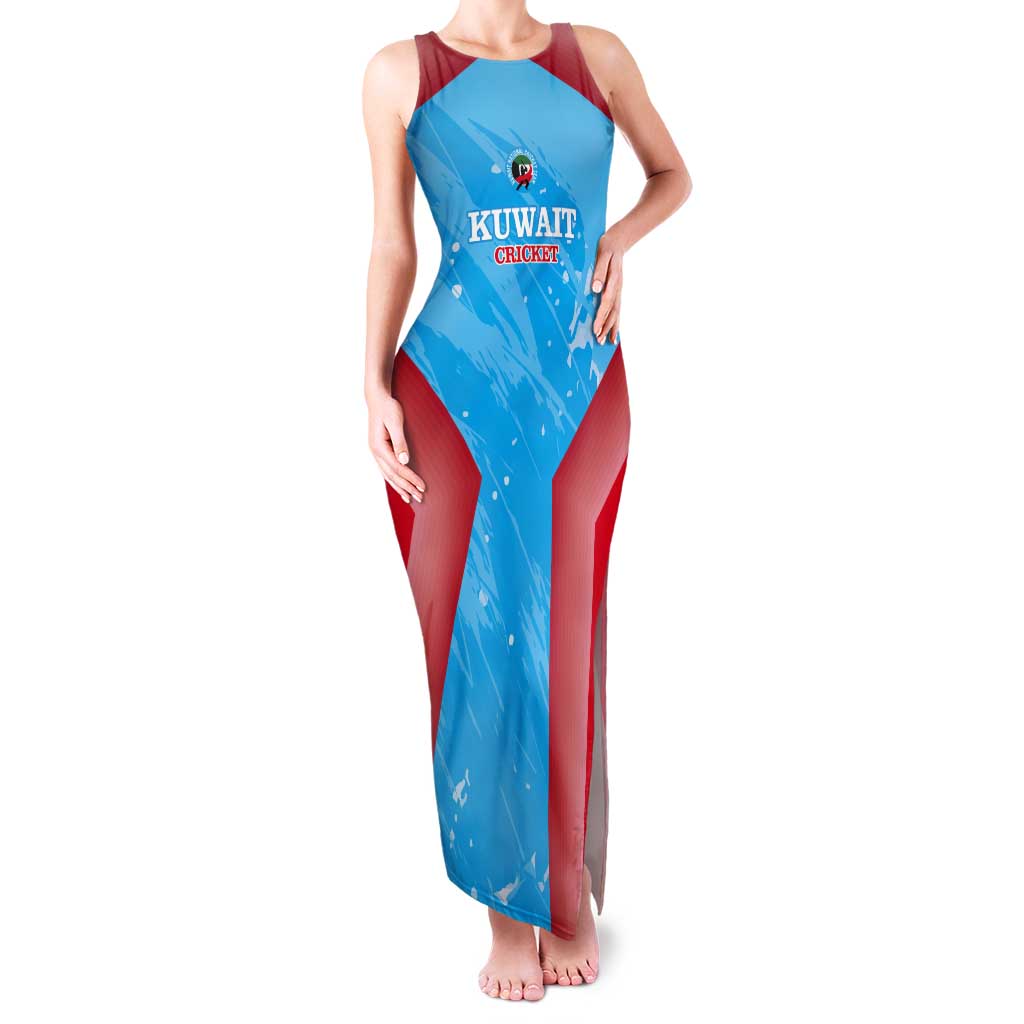 Custom Kuwait Cricket Tank Maxi Dress Go Champions Grunge Style - Wonder Print Shop