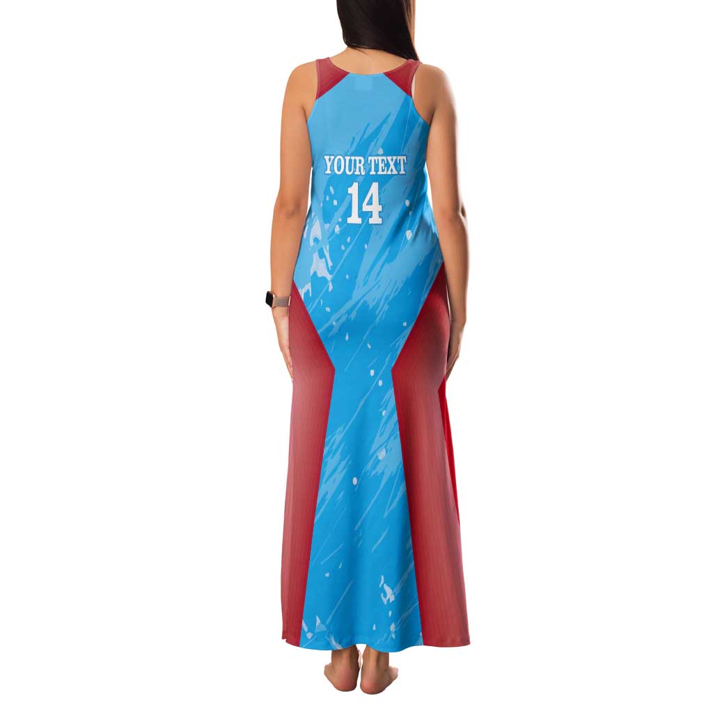Custom Kuwait Cricket Tank Maxi Dress Go Champions Grunge Style - Wonder Print Shop