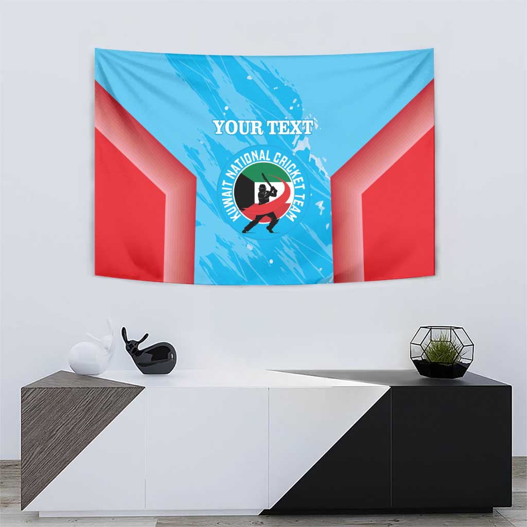 Custom Kuwait Cricket Tapestry Go Champions Grunge Style - Wonder Print Shop