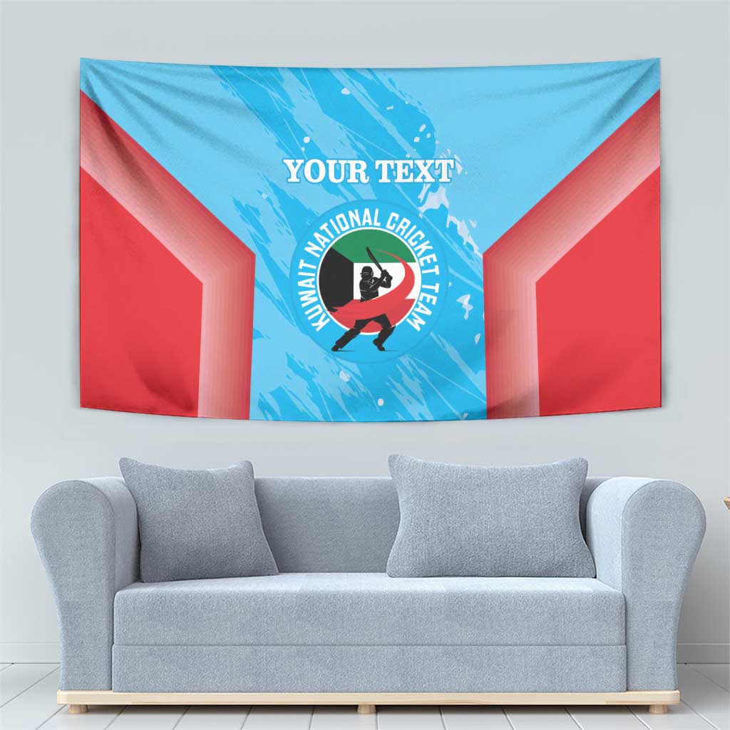 Custom Kuwait Cricket Tapestry Go Champions Grunge Style - Wonder Print Shop