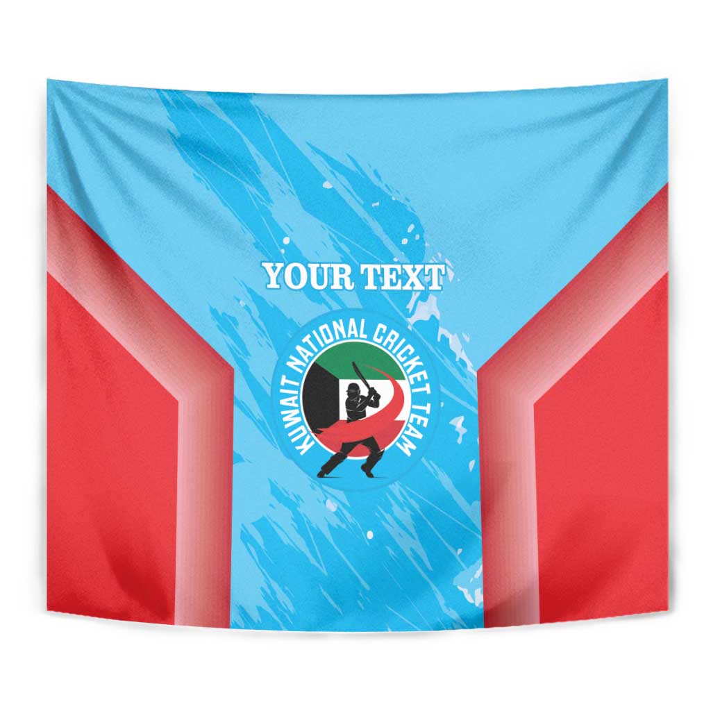 Custom Kuwait Cricket Tapestry Go Champions Grunge Style - Wonder Print Shop