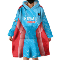 Custom Kuwait Cricket Wearable Blanket Hoodie Go Champions Grunge Style - Wonder Print Shop