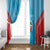 Custom Kuwait Cricket Window Curtain Go Champions Grunge Style - Wonder Print Shop
