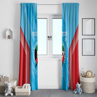 Custom Kuwait Cricket Window Curtain Go Champions Grunge Style - Wonder Print Shop