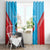 Custom Kuwait Cricket Window Curtain Go Champions Grunge Style - Wonder Print Shop