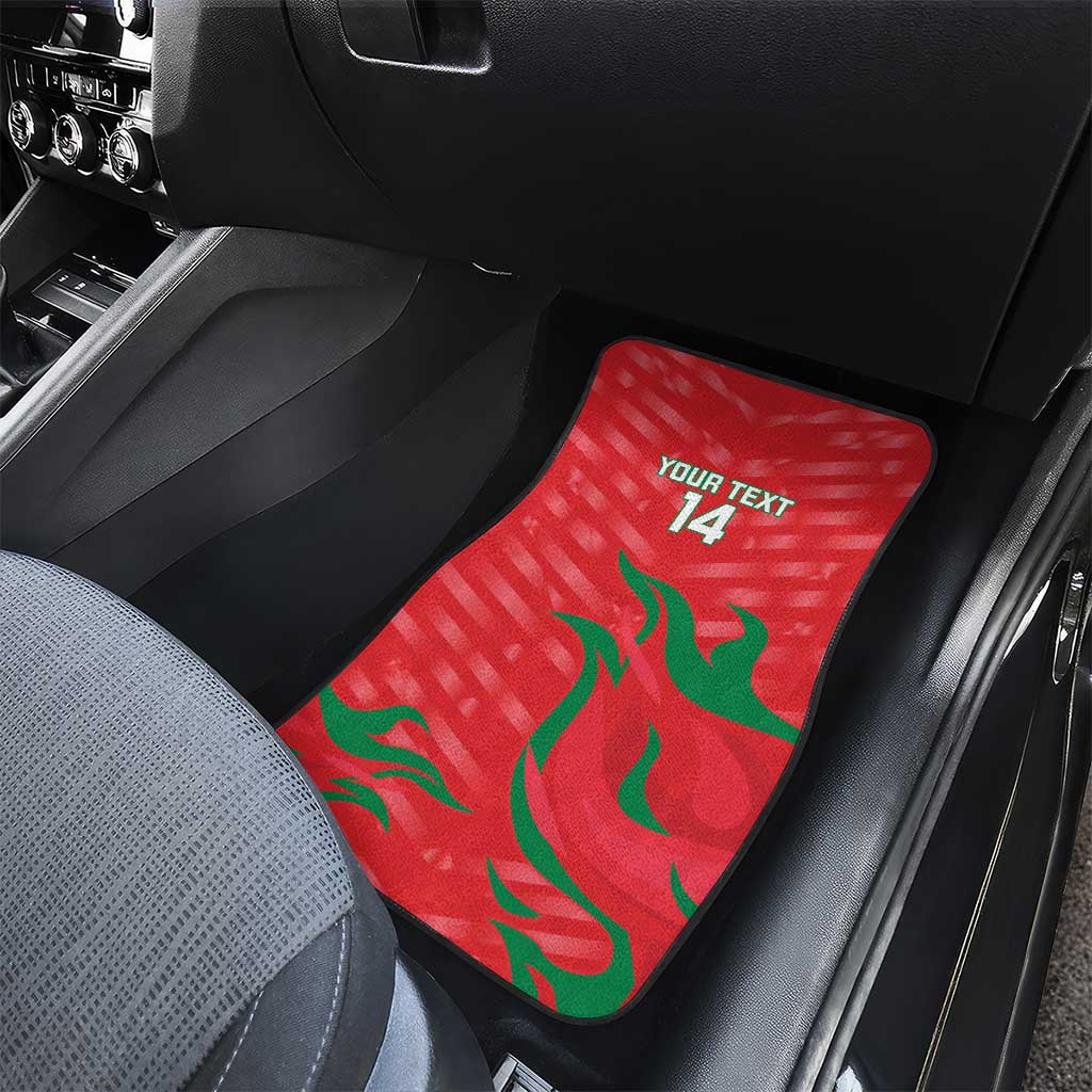 Custom Oman Cricket Car Mats Go Champions Strong Flame Style - Wonder Print Shop
