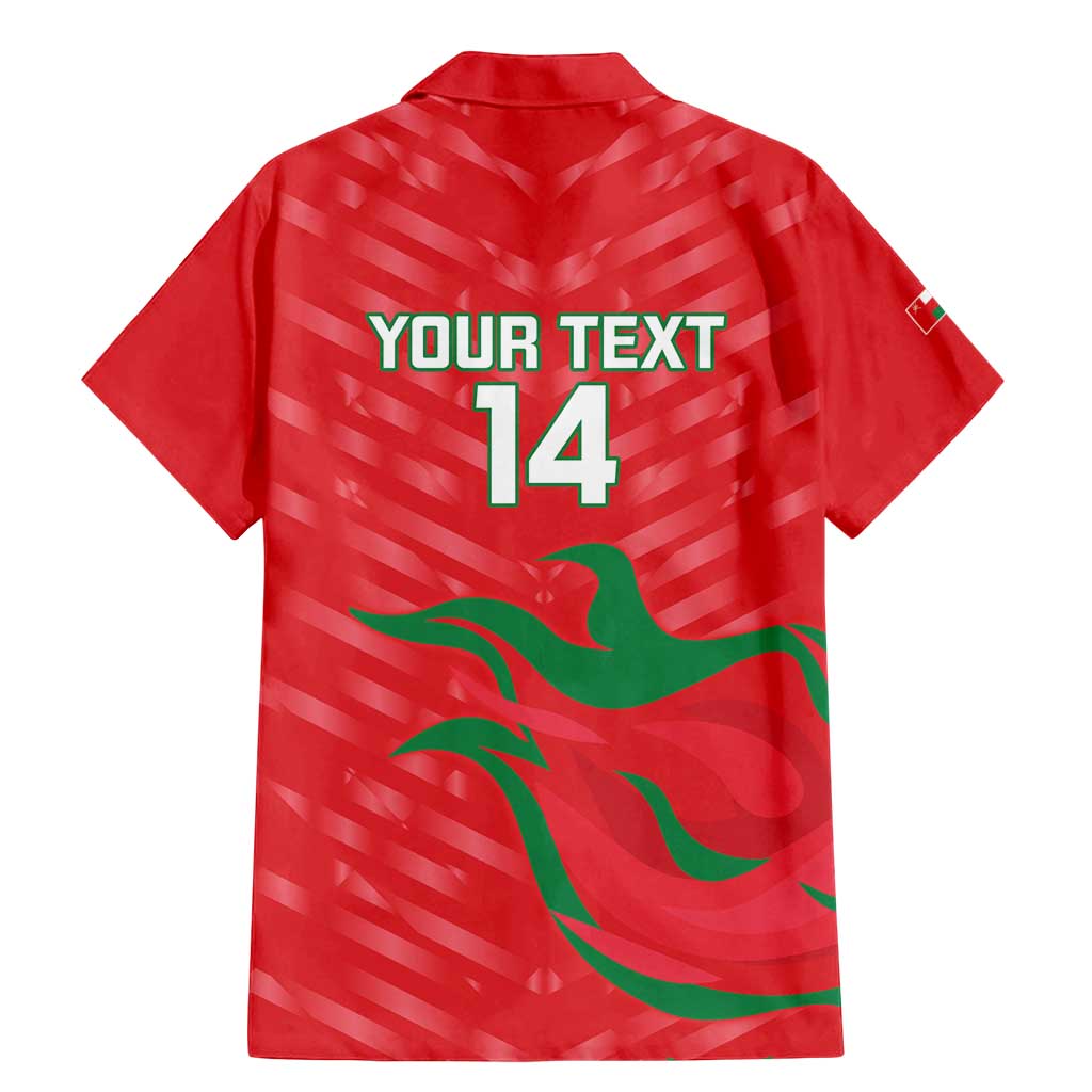 Custom Oman Cricket Family Matching Mermaid Dress and Hawaiian Shirt Go Champions Strong Flame Style - Wonder Print Shop