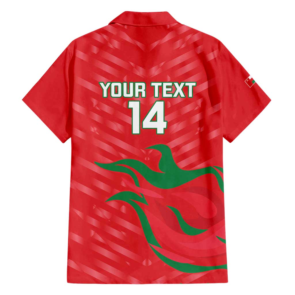 Custom Oman Cricket Family Matching Off Shoulder Short Dress and Hawaiian Shirt Go Champions Strong Flame Style - Wonder Print Shop