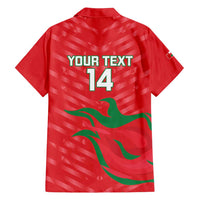 Custom Oman Cricket Family Matching Puletasi and Hawaiian Shirt Go Champions Strong Flame Style - Wonder Print Shop