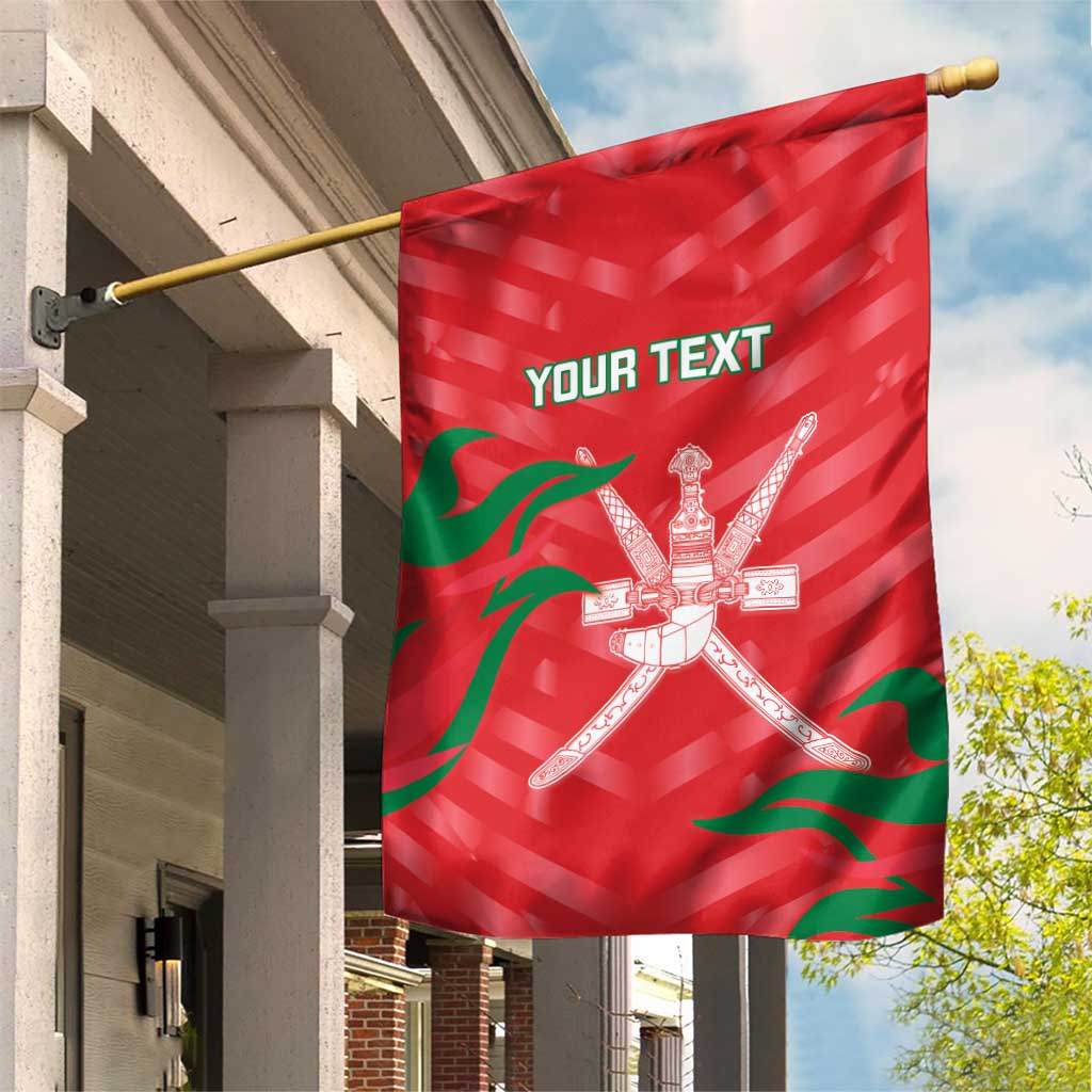 Custom Oman Cricket Garden Flag Go Champions Strong Flame Style - Wonder Print Shop