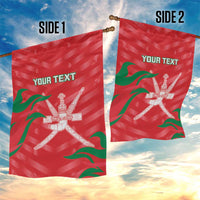 Custom Oman Cricket Garden Flag Go Champions Strong Flame Style - Wonder Print Shop