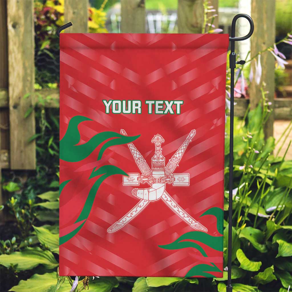 Custom Oman Cricket Garden Flag Go Champions Strong Flame Style - Wonder Print Shop