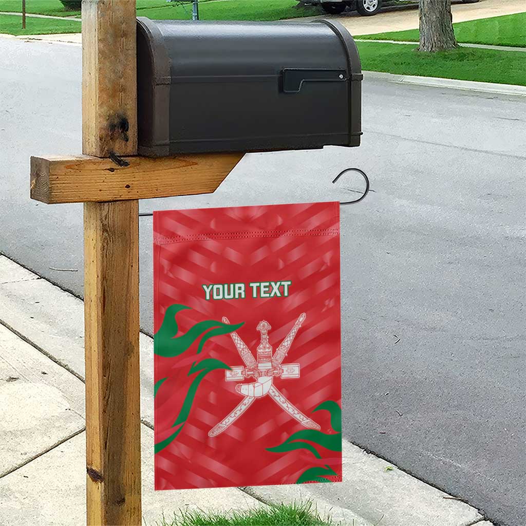 Custom Oman Cricket Garden Flag Go Champions Strong Flame Style - Wonder Print Shop