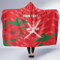 Custom Oman Cricket Hooded Blanket Go Champions Strong Flame Style