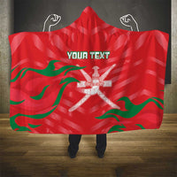 Custom Oman Cricket Hooded Blanket Go Champions Strong Flame Style