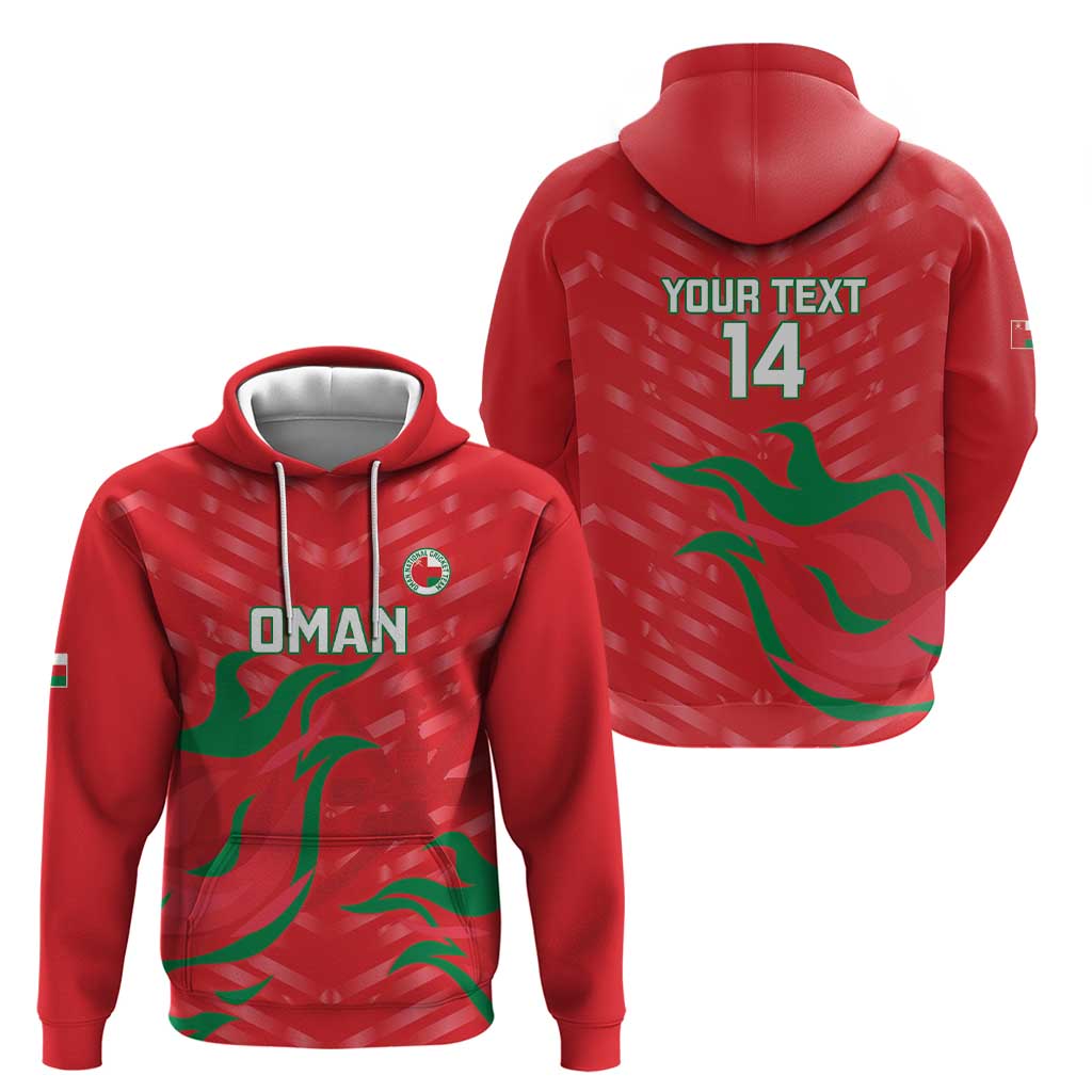 Custom Oman Cricket Hoodie Go Champions Strong Flame Style - Wonder Print Shop