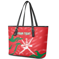 Custom Oman Cricket Leather Tote Bag Go Champions Strong Flame Style - Wonder Print Shop