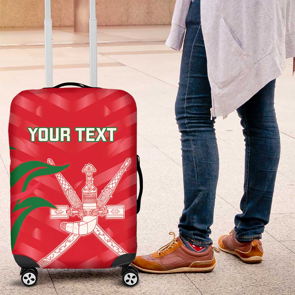 Custom Oman Cricket Luggage Cover Go Champions Strong Flame Style - Wonder Print Shop