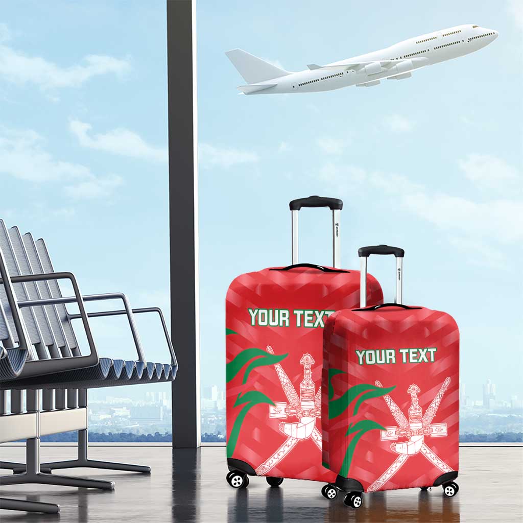 Custom Oman Cricket Luggage Cover Go Champions Strong Flame Style - Wonder Print Shop